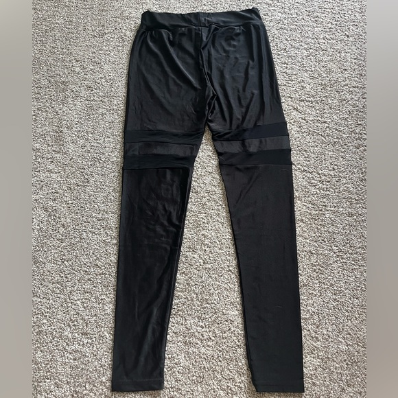 Shein Black Leggings w/Mesh - Picture 1 of 5